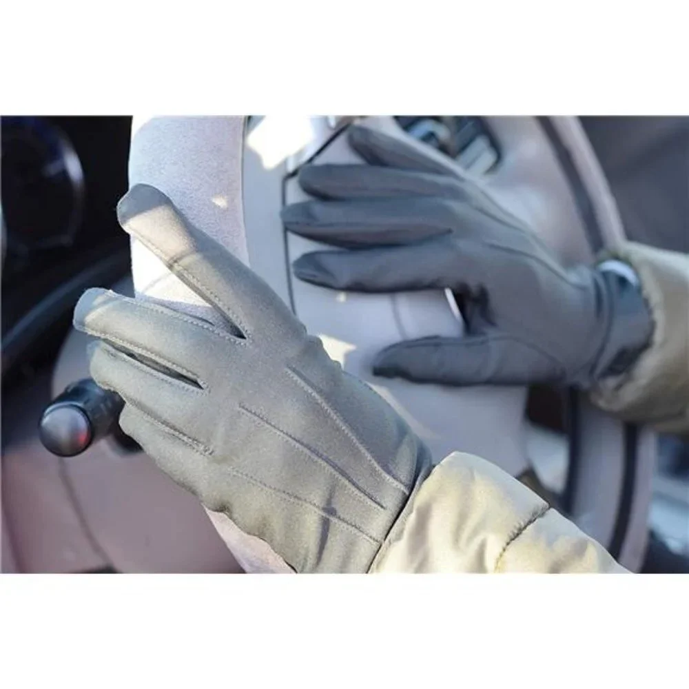 Women's Spandex Cold Weather Stretch Gloves With Warm Fleece Lining